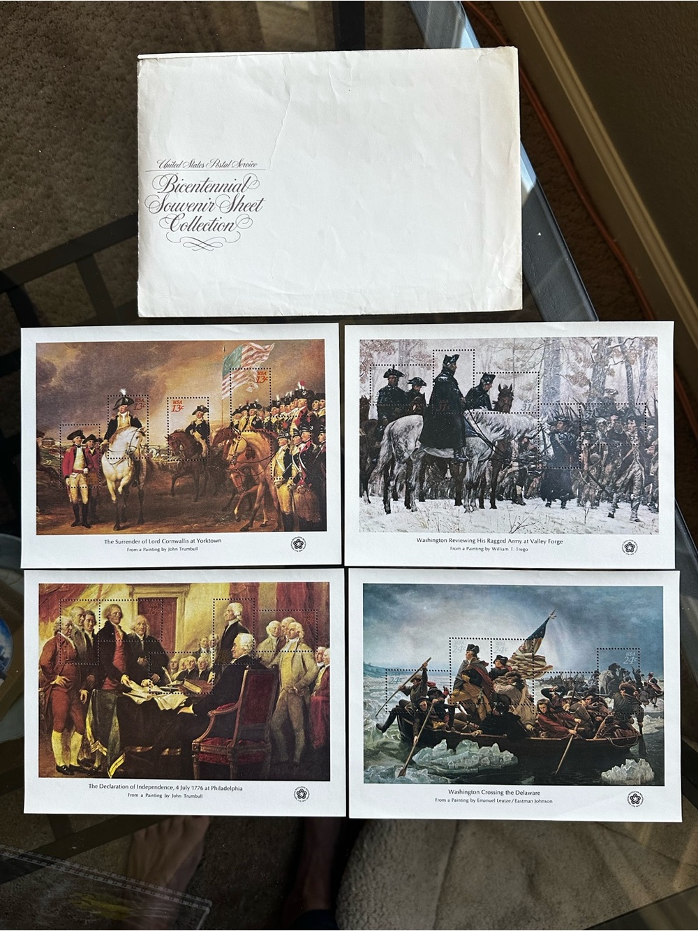 Bicentennial Souvenir Stamps - 4 Collectible Sheets